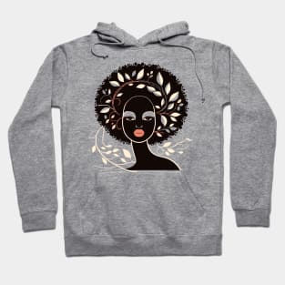 Afrocentric Woman With Afro Hair Silhouette Hoodie